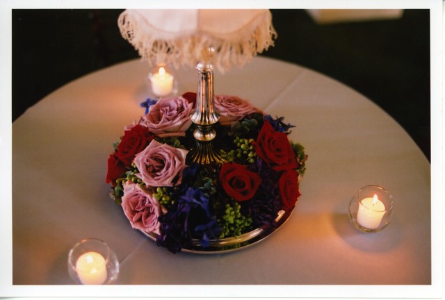 flowers on table